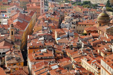 eski şehir mimarisi üzerinde güzel, Fransız Rivierası