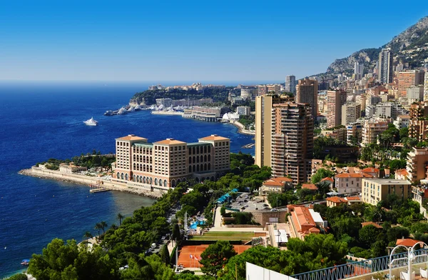 Вид на місто Монако. Французька Рив "єра — стокове фото