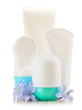 Kompozisyon konteyner ile vücut bakım ve güzellik ürünleri