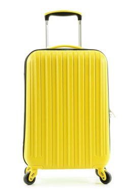 seyahat valizi beyaz arkaplanda izole edildi