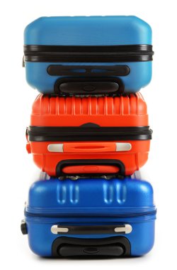 Beyaz arka plan üzerinde izole seyahat bavul