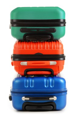 Beyaz arka plan üzerinde izole seyahat bavul