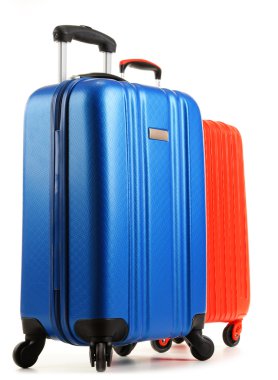 Beyaz arka plan üzerinde izole seyahat bavul