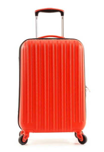 Подорожня валіза ізольована на білому тлі — стокове фото