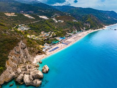 Kathisma Sahili, Lefkada kıyısı, Yunanistan 'ın İyon Adaları