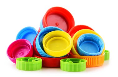 Kompozisyon plastik şişe kapakları.