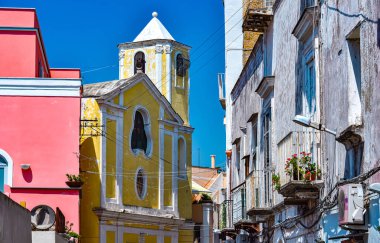 Procida Island Metropolitan City of Naples, Campania, İtalya'nın İtalya'nın mimarisi.