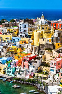 Procida Island, İtalya'nın Metropolitan City of Naples, Campania, İtalya'nın mimarisi.