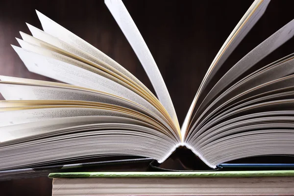 Masanın üzerinde açık bir kitapla kompozisyon.