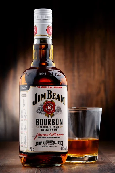 Botol dari Jim Beam bourbon — Stok Foto