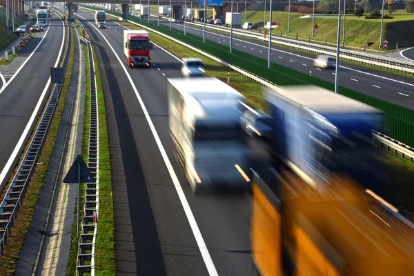 Four lane controlled-access highway in Poland — Stock Photo, Image