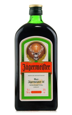Şişe Jagermeister bitkisel likörü.