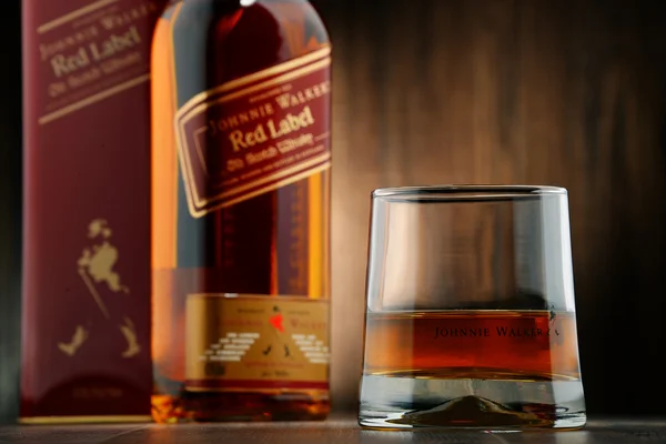Botella de whisky escocés Johnnie Walker — Foto de Stock