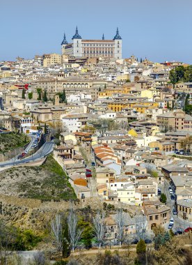 Toledo eski şehirden Parador bakış, İspanya