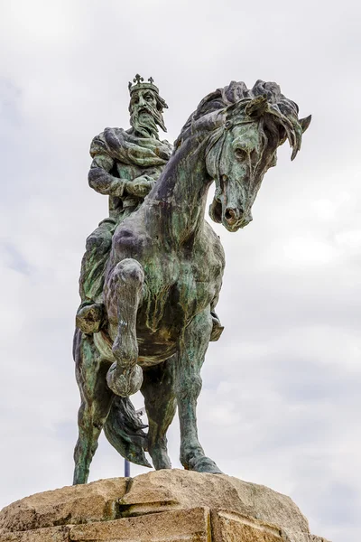 Statue equestre alfonso viii von Kastilien, — Stockfoto