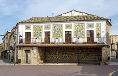 Oropesa, İspanya Oropesa de Toledo, kırsal ev, seramik cephe