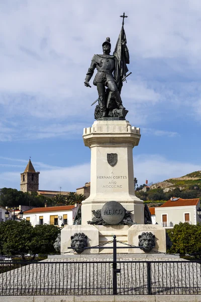 Estatua de Hernán Cortés, conquistador de México, Medellín, España — Foto de Stock