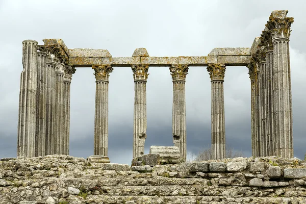Храм Дианы, Эвора, Португалия Стоковое Изображение