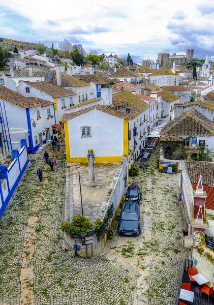 Center City Obidos, Portugal — Stockfoto