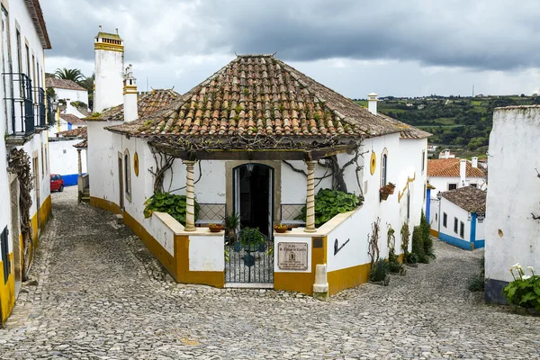 Center City Obidos, Portugal — Stockfoto