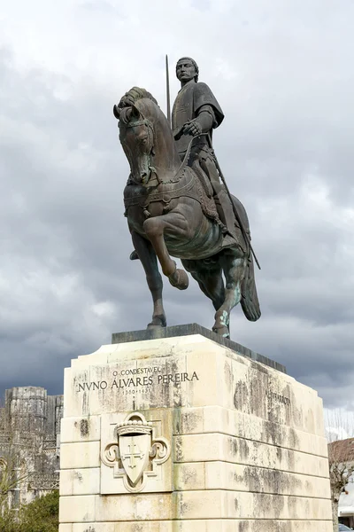 Statua del Cavaliere Nuno Alvares Pereira Batalha Portogallo — Foto Stock