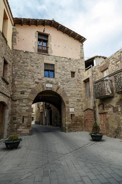 Portal de les Verges medieval wall of Santpedor — Stock Photo, Image