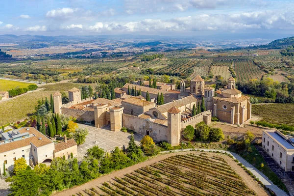 Mosteiro Santa Maria Poblet Catalunha Espanha Visão Geral — Fotografia de Stock