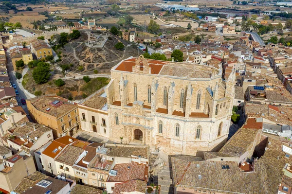 Widok Kościoła Santa Maria Montblanc Hiszpania — Zdjęcie stockowe