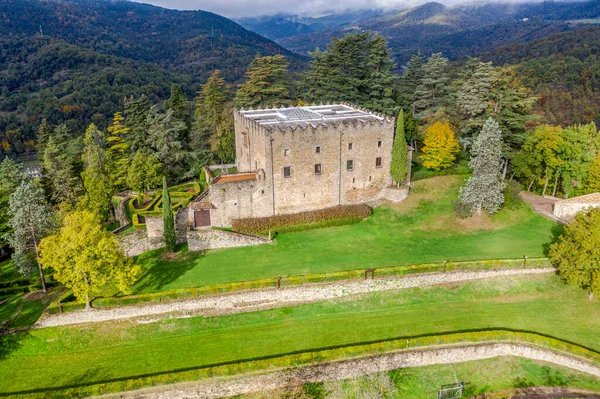 Castelo Montesquiu Construído Nos Séculos Idade Média Espanha — Fotografia de Stock