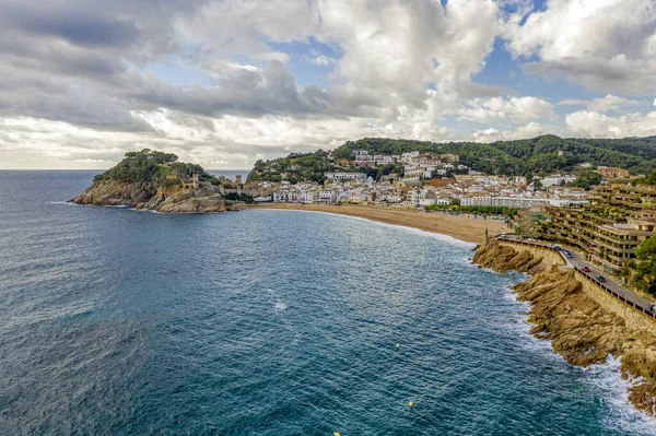 Aldeia Popular Tossa Mar Costa Brava Catalunha Mar Mediterrâneo Espanha — Fotografia de Stock