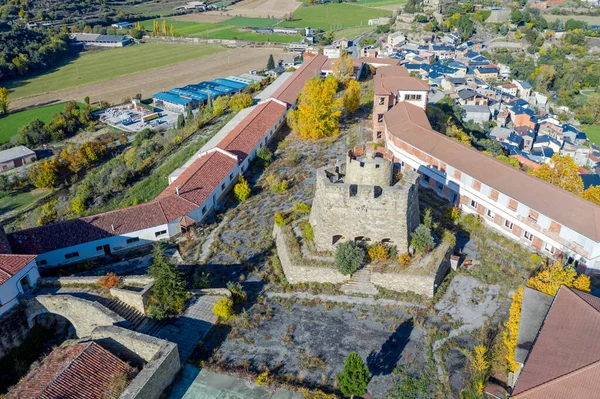 Torre Bianca Della Cittadella Del Castello Castellciutat Nel Seo Urgell — Foto Stock