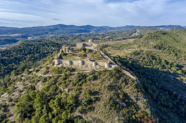 Castle Található Pobla Claramunt Katalónia Spanyolország — Stock Fotó