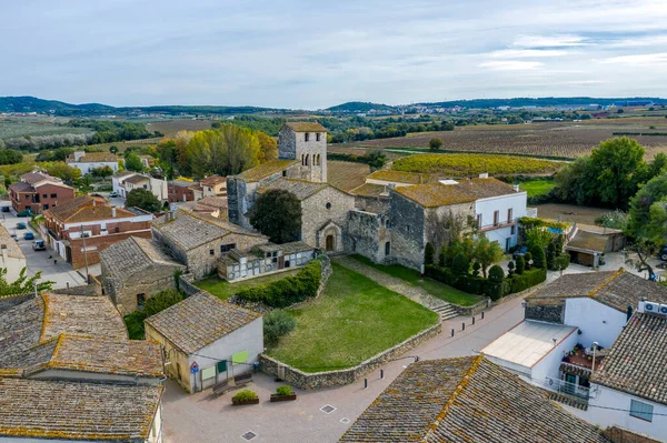 Klasztor Sant Sebastia Dels Gorgs Romantyczny Avinyonet Del Penedes Barcelona — Zdjęcie stockowe