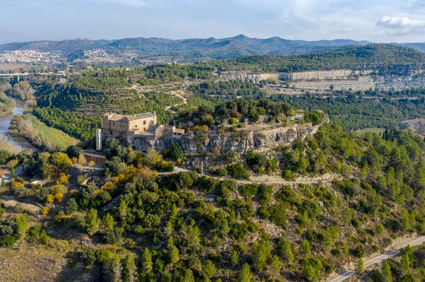 Zamek Castellbell Prowincji Barcelona Katalonia Hiszpania — Zdjęcie stockowe
