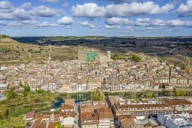 Aragon, Teruel İspanya 'da Ortaçağ Valderrobres Panoraması 
