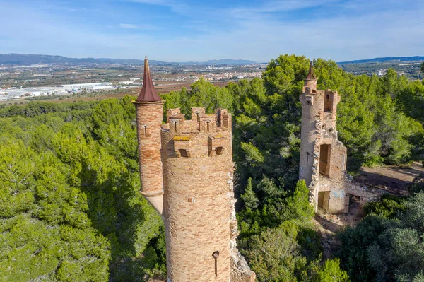 Castillo Muga Bajo Penedes Municipio Bellvei Cataluña España —  Fotos de Stock