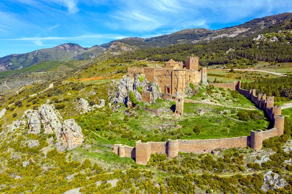 Castillo Loarre Castillo Románico Abadía Situado Región Autónoma Aragón España —  Fotos de Stock