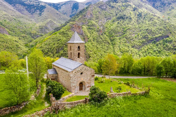 Kościół Rzymski Santa Maria Asuncion Coll Katalonia Hiszpania Jest Jeden — Zdjęcie stockowe