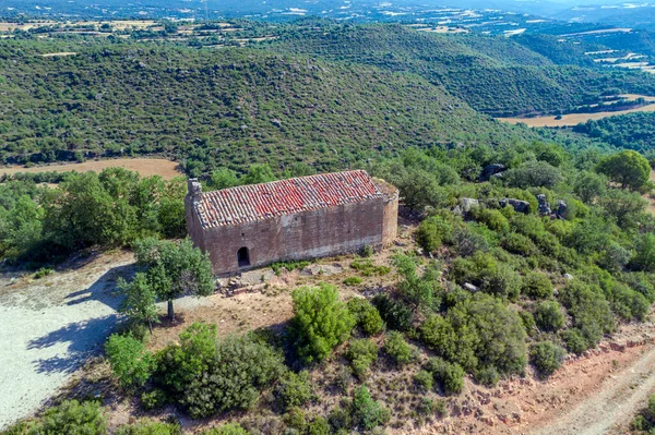 Hermitage Santo Salvador Coll Aguda Tora Segarra Catalunha Espanha Vista — Fotografia de Stock