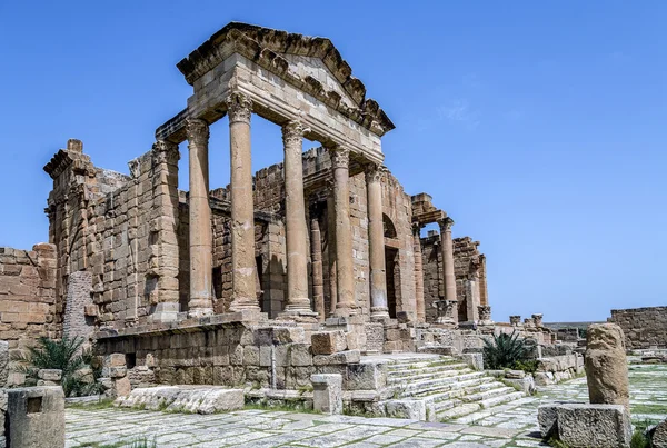 Ruinas romanas de Sufetula cerca de Sbeitla — Foto de Stock