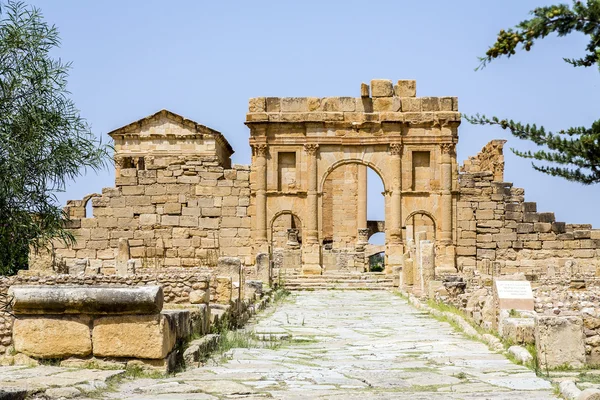 Römische Ruinen von Sufetula bei Sbeitla — Stockfoto