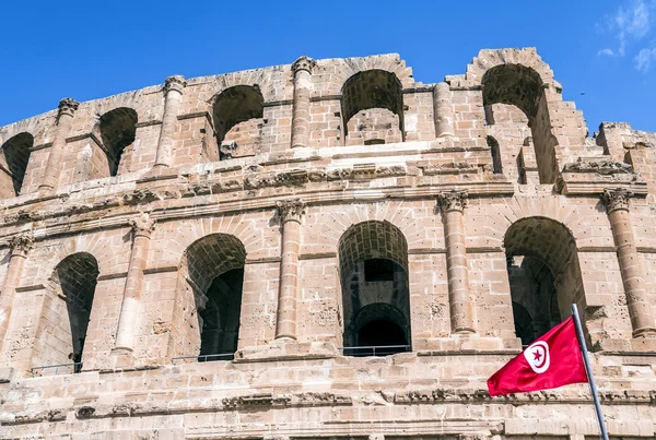 El-jam, colosseum, Tunézia — Stock Fotó