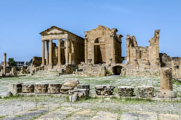 Ruinas romanas de Sufetula cerca de Sbeitla — Foto de Stock