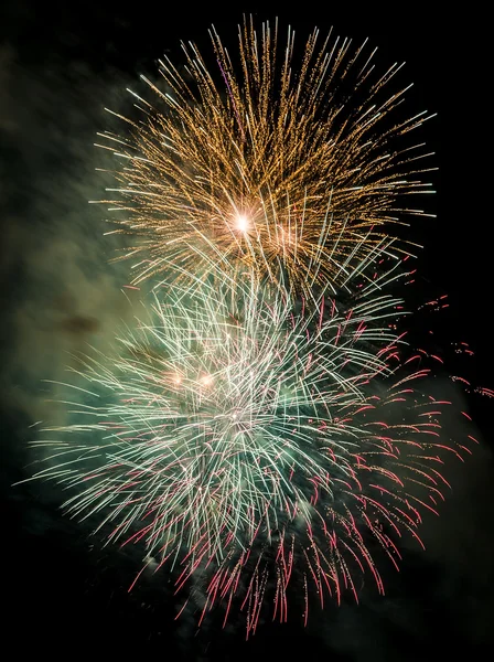 Fireworks för att fira dagen barmhärtighet 2014 i barcelona — Stockfoto