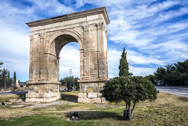 Triumphal arch of Bara in Tarragona, Spain. — Stock Photo, Image