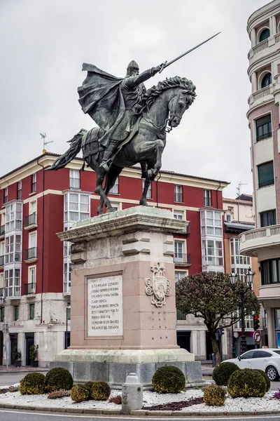 Statue of El Cid in Burgos, Spain — Stock Photo, Image