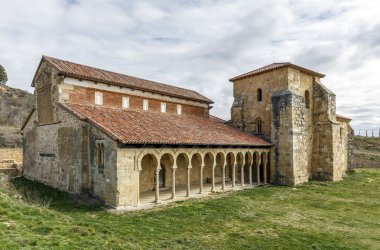 Mozarabic monastery of San Miguel de Escalada in Leon clipart