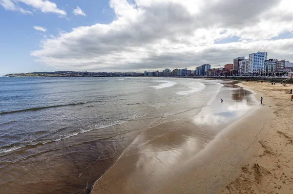 Panoramiczny widok z Gijon — Zdjęcie stockowe