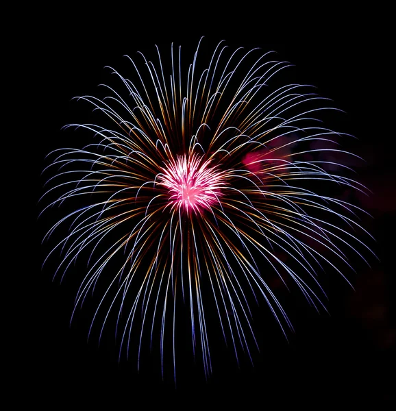 Fuegos artificiales para celebrar el Día de la Misericordia 2014 en Barcelona — Foto de Stock