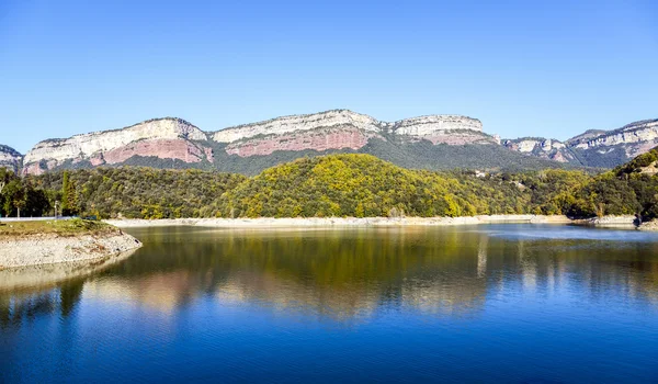 Lago Sau em Barcelona Espanha Fotografia Panorâmica — Fotografia de Stock